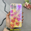 قاب گوشی iPhone 13 Pro Max آیفون طلقی لاکچری بارلی نگین دار طرح قلب صورتی کد 18226