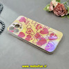 قاب گوشی iPhone 13 Pro Max آیفون طلقی لاکچری بارلی نگین دار طرح قلب صورتی کد 18226