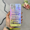 قاب گوشی iPhone 13 Pro Max آیفون طلقی لاکچری بارلی نگین دار طرح نوشته انگلیسی کد 18227