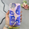 قاب گوشی iPhone 13 Pro Max آیفون طلقی لاکچری بارلی نگین دار طرح Bear کد 18228