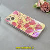 قاب گوشی iPhone 13 آیفون طلقی لاکچری بارلی نگین دار طرح قلب صورتی کد 18221