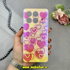 قاب گوشی Poco X6 Pro - Redmi K70E شیائومی طلقی لاکچری بارلی نگین دار طرح قلب صورتی کد 18244