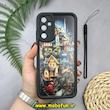قاب گوشی Galaxy A05S سامسونگ طرح سیلیکونی Solid فانتزی محافظ لنزدار بند دار سیلیکونی طرح خونه مشکی کد 19117