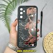 قاب گوشی Galaxy A05S سامسونگ طرح سیلیکونی Solid فانتزی محافظ لنزدار بند دار سیلیکونی طرح گاو لاکچری مشکی کد 19118