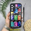 قاب گوشی Galaxy A05S سامسونگ طرح سیلیکونی Solid فانتزی محافظ لنزدار بند دار سیلیکونی لاکچری مشکی کد 19119