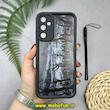 قاب گوشی Galaxy A05S سامسونگ طرح سیلیکونی Solid فانتزی محافظ لنزدار بند دار سیلیکونی لاکچری مشکی کد 19120