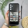 قاب گوشی Galaxy A05S سامسونگ طرح سیلیکونی Solid فانتزی محافظ لنزدار بند دار سیلیکونی طرح PLAYLIST لاکچری مشکی کد 19121