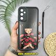 قاب گوشی Galaxy A05S سامسونگ طرح سیلیکونی Solid فانتزی محافظ لنزدار بند دار سیلیکونی طرح دخترونه لاکچری مشکی کد 19123