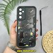قاب گوشی Galaxy A05S سامسونگ طرح سیلیکونی Solid فانتزی محافظ لنزدار بند دار سیلیکونی طرح گربه مشکی کد 19125