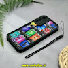 قاب گوشی Galaxy A15 سامسونگ طرح سیلیکونی Solid فانتزی محافظ لنزدار بند دار سیلیکونی لاکچری مشکی کد 19161