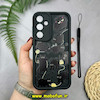 قاب گوشی Galaxy A35 سامسونگ طرح سیلیکونی Solid فانتزی محافظ لنزدار بند دار سیلیکونی طرح گربه مشکی کد 19178