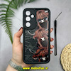 قاب گوشی Galaxy A35 سامسونگ طرح سیلیکونی Solid فانتزی محافظ لنزدار بند دار سیلیکونی طرح گاو لاکچری مشکی کد 19179