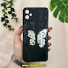 قاب گوشی Galaxy A05 سامسونگ سیلیکونی فانتزی ژله ای محافظ لنز دار طرح پروانه مشکی کد 19280