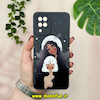 قاب گوشی Galaxy A12 - Galaxy M12 سامسونگ سیلیکونی فانتزی ژله ای محافظ لنز دار طرح ماه و دختر مشکی کد 19300