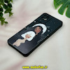 قاب گوشی Galaxy A12 - Galaxy M12 سامسونگ سیلیکونی فانتزی ژله ای محافظ لنز دار طرح ماه و دختر مشکی کد 19300