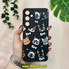 قاب گوشی Galaxy A55 سامسونگ سیلیکونی فانتزی ژله ای محافظ لنز دار طرح گربه مشکی کد 19326
