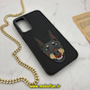 قاب گوشی Galaxy A24 سامسونگ CASETIFY هارد لاکچری فانتزی طرح سگ ژرمن گلدوزی مشکی کد 19719