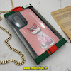 قاب گوشی Galaxy A55 سامسونگ CASETIFY هارد لاکچری فانتزی طرح گربه گلدوزی صورتی کد 19730