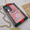 قاب گوشی Galaxy S23 FE سامسونگ CASETIFY هارد لاکچری فانتزی طرح گربه گلدوزی صورتی کد 19737