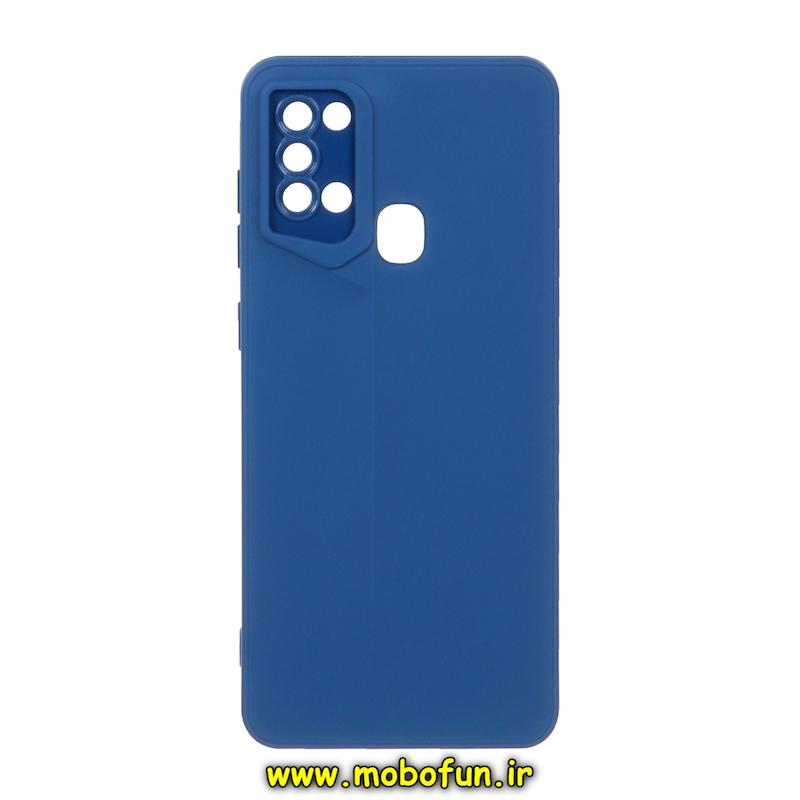 قاب گوشی Galaxy A21S سامسونگ Porsche Design سیلیکونی ژله ای محافظ لنز دار سرمه ای کد 42700