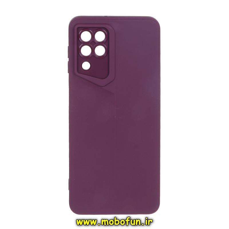 قاب گوشی Galaxy A22 4G - Galaxy M32 4G سامسونگ Porsche Design سیلیکونی ژله ای محافظ لنز دار بنفش کد 42711