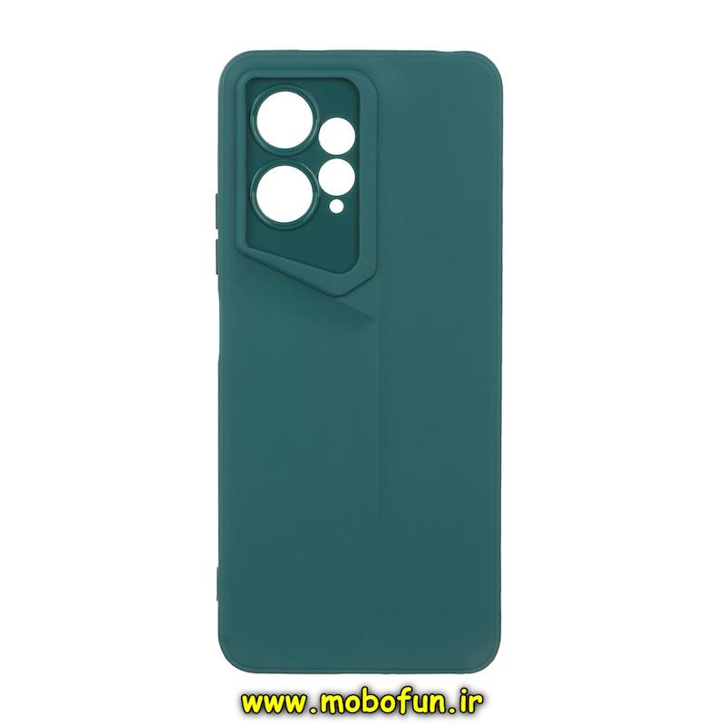 قاب گوشی Redmi Note 12 4G شیائومی Porsche Design سیلیکونی ژله ای محافظ لنز دار سبز کد 42958