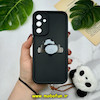 قاب گوشی Galaxy A25 سامسونگ طرح سیلیکونی Solid عروسکی فانتزی برجسته سه بعدی محافظ لنزدار آویزدار پشمالو طرح پاندا کیوت مشکی کد 50125
