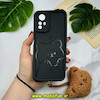 قاب گوشی Redmi Note 12S شیائومی طرح سیلیکونی Solid عروسکی فانتزی برجسته سه بعدی محافظ لنزدار آویزدار پشمالو طرح تدی کیوت مشکی کد 50147