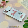 قاب گوشی Galaxy A21S سامسونگ So CooL اورجینال فانتزی عروسکی برجسته لوکس نگین دار لنز کرومی طرح BARBIE نقره ای کد 50177