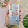 قاب گوشی Galaxy A30S - Galaxy A50S - Galaxy A50 سامسونگ So CooL اورجینال فانتزی عروسکی برجسته لوکس نگین دار لنز کرومی طرح BARBIE نقره ای کد 50185