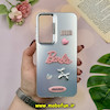 قاب گوشی Galaxy A55 سامسونگ So CooL اورجینال فانتزی عروسکی برجسته لوکس نگین دار لنز کرومی طرح BARBIE نقره ای کد 50200