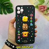 قاب گوشی iPhone 11 Pro Max آیفون سیلیکونی فانتزی عروسکی برجسته GOOD LUCKY محافظ لنزدار مشکی کد 50633