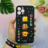 قاب گوشی iPhone 12 Pro Max آیفون سیلیکونی فانتزی عروسکی برجسته GOOD LUCKY محافظ لنزدار مشکی کد 50642