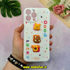 قاب گوشی iPhone 13 Pro Max آیفون سیلیکونی فانتزی عروسکی برجسته GOOD LUCKY محافظ لنزدار سفید کد 50653
