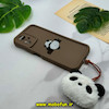 قاب گوشی Redmi Note 12S شیائومی طرح سیلیکونی Solid عروسکی فانتزی برجسته سه بعدی محافظ لنزدار آویزدار پشمالو طرح پاندا کیوت قهوه ای کد 50921