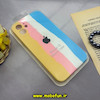 قاب گوشی iPhone 12 آیفون سیلیکونی اورجینال آبرنگی رنگین کمانی پاک کنی درجه یک زیربسته محافظ لنز دار کد 43194