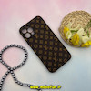 قاب گوشی iPhone 12 Pro Max آیفون اورجینال چرمی Leather Case لدر کیس لویی ویتون LV کد 43201