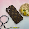 قاب گوشی iPhone 12 Pro Max آیفون اورجینال چرمی Leather Case لدر کیس لویی ویتون LV کد 43202