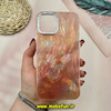 قاب گوشی iPhone 12 Pro Max آیفون اورجینال فانتزی سخت MORE لیزری کرومی طرح آبرنگی کد 43206