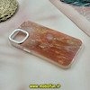 قاب گوشی iPhone 13 - iPhone 14 آیفون اورجینال فانتزی سخت MORE لیزری کرومی طرح آبرنگی کد 43222