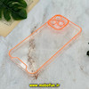 قاب گوشی iPhone 13 Pro Max آیفون اورجینال شبرنگی طرح طلقی شیشه ای شفاف نارنجی کد 43239