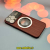 قاب گوشی iPhone 13 Pro آیفون AUTO FOCUS محافظ لنزدار شیشه ای طرح چوب قهوه ای کد 50859