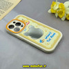 قاب گوشی iPhone 14 Pro آیفون سیلیکونی آینه ای پافری طرح پوه POOH محافظ لنزدار کد 50942