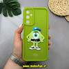 قاب گوشی Galaxy A05S سامسونگ طرح سیلیکونی Solid عروسکی برجسته محافظ لنزدار طرح مایک سبز فسفری کد 51352
