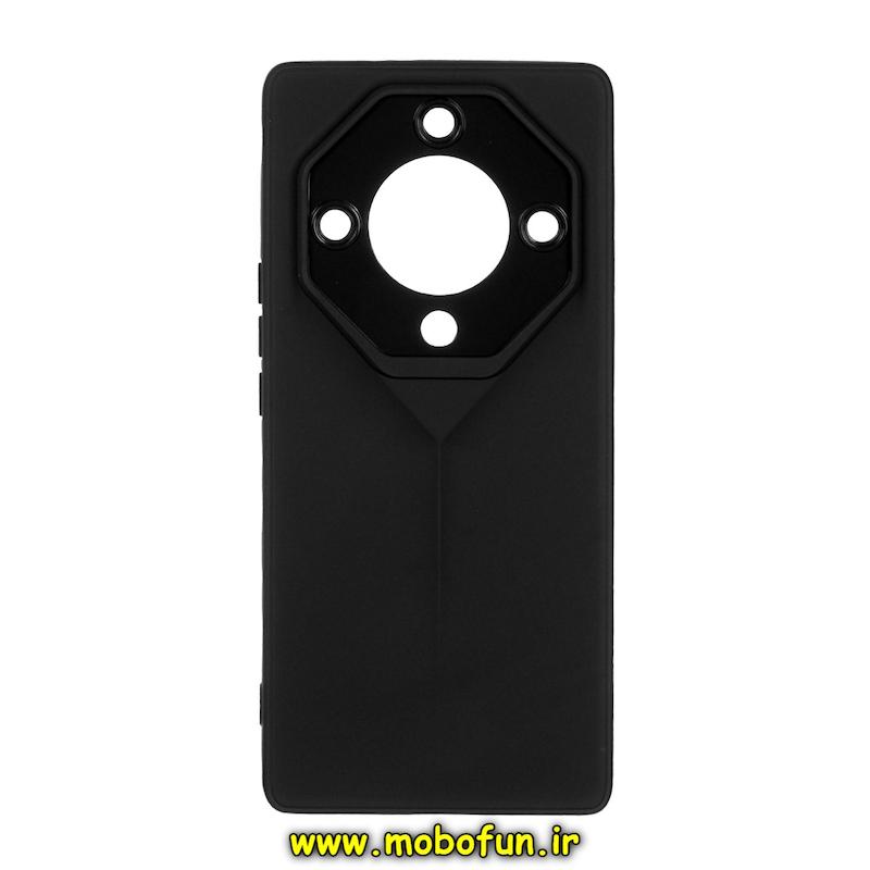 قاب گوشی Honor X9A آنر Porsche Design سیلیکونی ژله ای محافظ لنز دار مشکی کد E69-43561