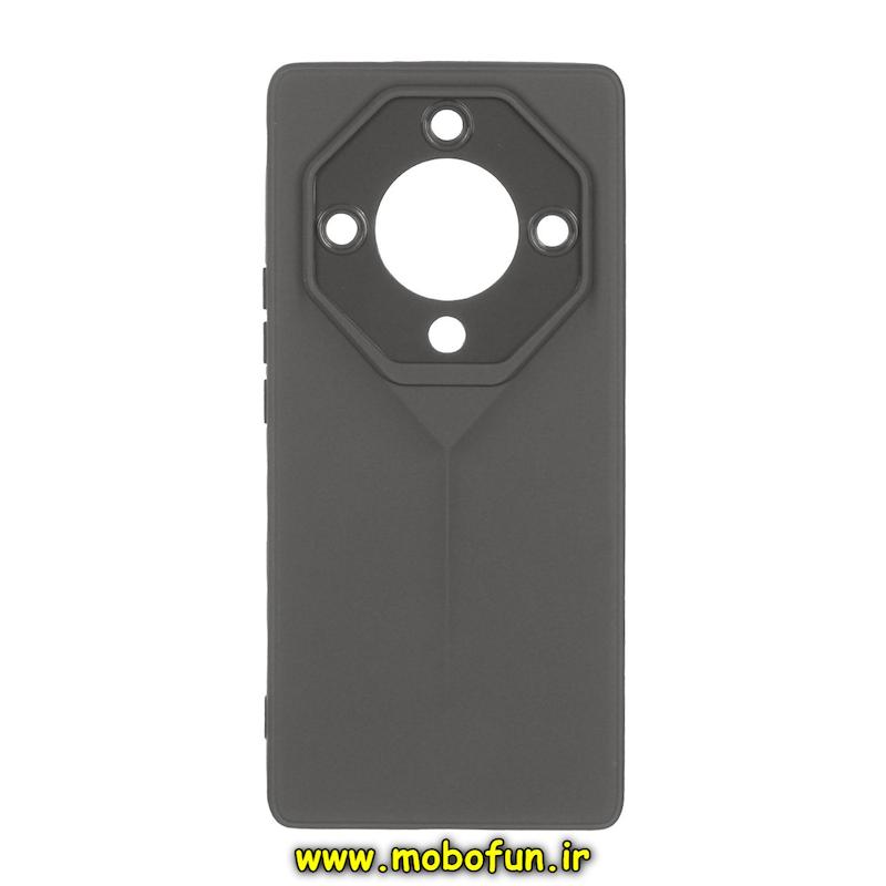 قاب گوشی Honor X9A آنر Porsche Design سیلیکونی ژله ای محافظ لنز دار خاکستری کد E69-43564