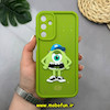 قاب گوشی Galaxy A15 سامسونگ طرح سیلیکونی Solid عروسکی برجسته محافظ لنزدار طرح مایک سبز فسفری کد 51390
