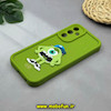 قاب گوشی Galaxy A25 سامسونگ طرح سیلیکونی Solid عروسکی برجسته محافظ لنزدار طرح مایک سبز فسفری کد 51407
