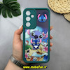 قاب گوشی Galaxy A35 سامسونگ طرح سیلیکونی Solid عروسکی برجسته محافظ لنزدار طرح استیچ سبز کد 51425