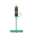 کابل تبدیل USB به لایتنینگ و MicroUSB تسکو مدل TC A101 طول 1 متر